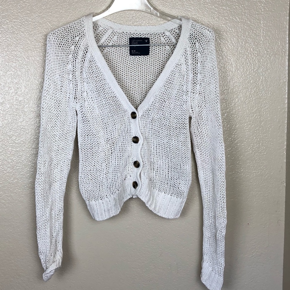 American Eagle Outfitters Crochet cardigan Sz M